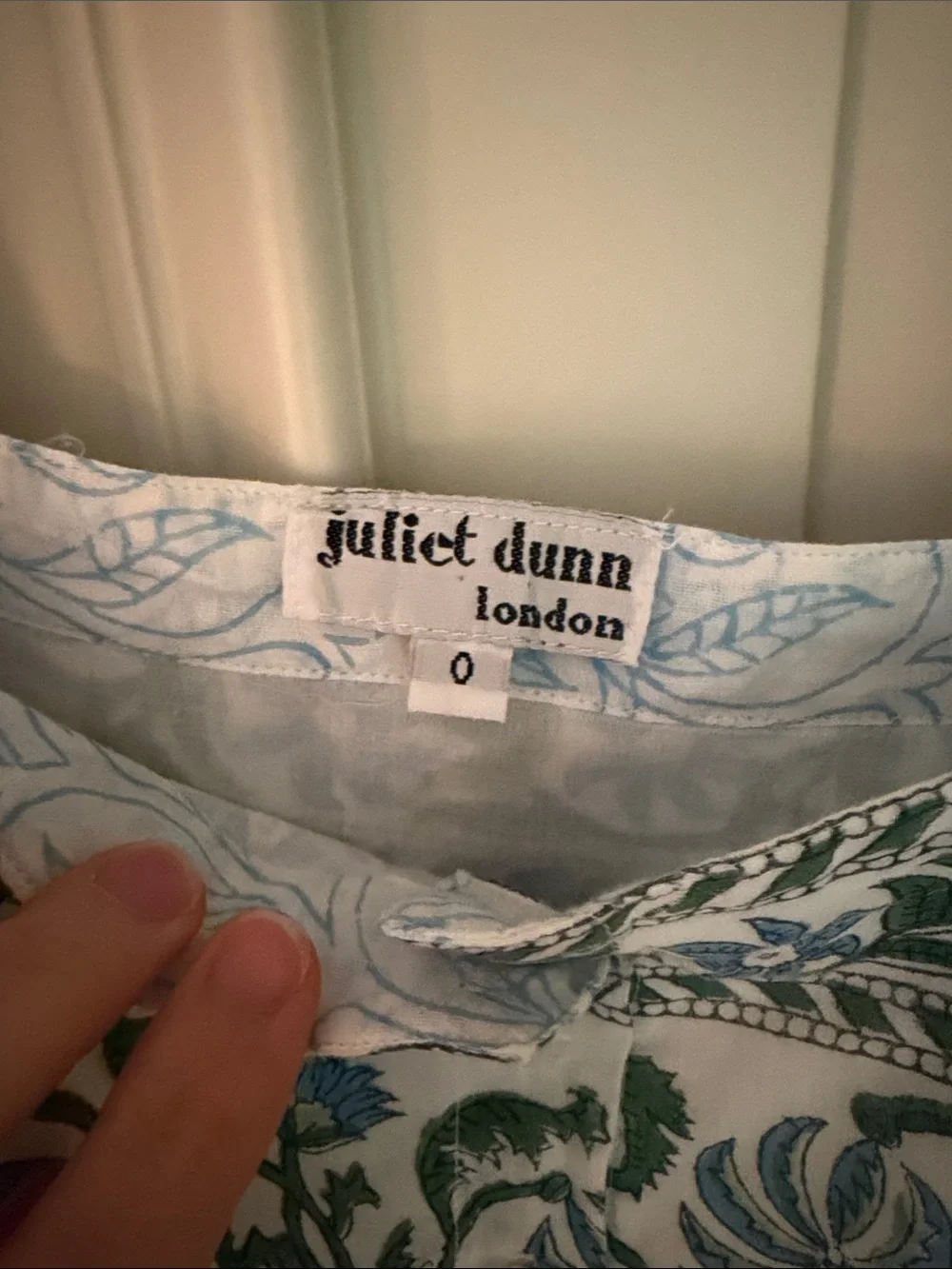 Juliet Dunn London: White Floral Sundress with Blue & Green Accents - Picture 2 of 6